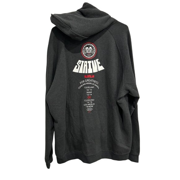 Nike LeBron Strive For Greatness NEW Pullover Hoodie Sz XL Dark Gray - Picture 1 of 12